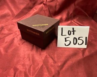 Lot 5051. $84.00  Vintage New Mens black lizard grain bank Wittnauer Watch. Made in Austria.  Was $148.00