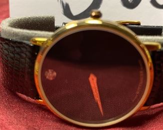 Lot 5051. $84.00  Vintage New Mens black lizard grain bank Wittnauer Watch. Made in Austria.  Was $148.00