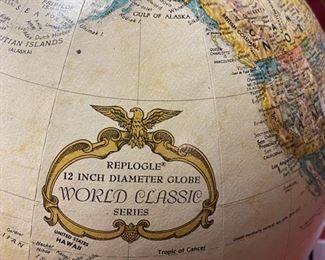 Lot 5053. $65.00. Vintage Replogle 12" globe World Classic series. Wood Base.  New Old Stock...Quantity Available 3.