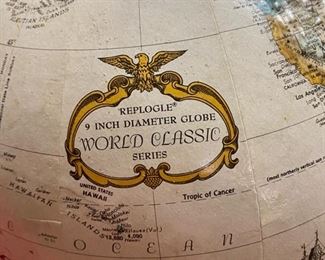 Lot 5056. $40.00. New Old Stock Vintage Replogle 9" diameter Globe World Classic Series 