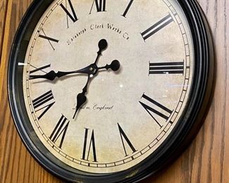 Lot 5058. $25.00. 19" round battery operated clock. Edinburgh Clock co. London, England