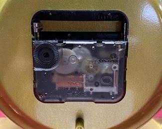 Lot 5062.  $32.00. Benchmark Quartz World Clock in Brass toned metal . 5.5"diameter Face, 7.75" W  x 1.5" D stand. Battery-Operated. Quantity Avail. 3.