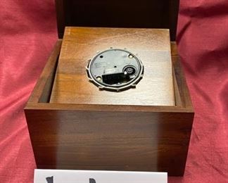 Lot 5069. $30.00. Benchmark Quartz Brass Battery Clock in a box.  Made in France. 	5.75" W  x  5.75" D  x 4.5" H