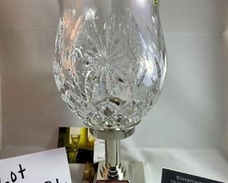 Lot 5036. $80.00.  Stunning Waterford Crystal Hope for Abundance Hurricane, from the Times Square Collection. new w/box, MSRP $219.   11-1/4" x 5-1/4" Beautiful Valentines Day Gift for your Sweetheart!  