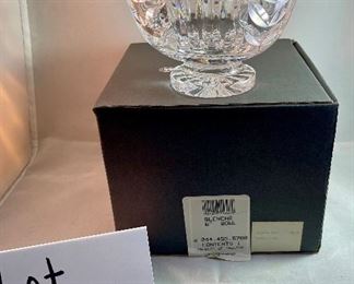 Lot 5038. $30.00. NIB.  Waterford Crystal Footed Bowl, Glencar, 6"diameter x 4"h.  MSRP $98 w/box