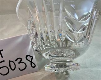 Lot 5038. $30.00. NIB.  Waterford Crystal Footed Bowl, Glencar, 6"diameter x 4"h.  MSRP $98 w/box