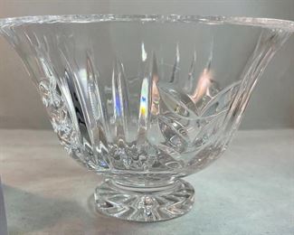 Lot 5038. $30.00. NIB.  Waterford Crystal Footed Bowl, Glencar, 6"diameter x 4"h.  MSRP $98 w/box
