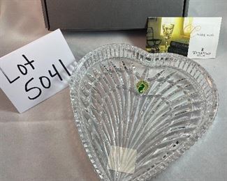Lot 5041. $40.00. Beautiful Waterford Heart Shaped Tray, with box. MSRP: $99 (Great Valentine's Day Gift!)