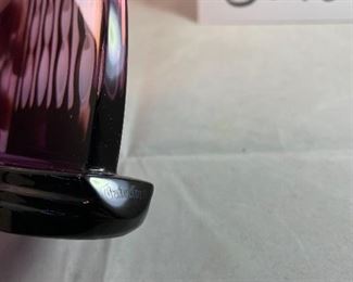 Lot 5048. $45.00  Waterford Amethyst Sailboat, Made in Ireland. 5.5" H x 5" L. Has Watermark.  