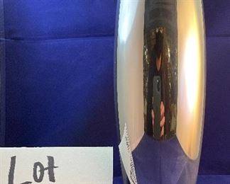 Lot 5088. $40.00 Nambe Spiral Vase 10.5" H (1998)  Designed by Smith Celentano (#6192) (sorry no box). Recognized for its award-winning designs for more than 60 years, Nambé’s commitment to timeless beauty, artistic integrity and uncompromising quality is evident in the brand’s collection of serveware, barware, home décor and gift items. 