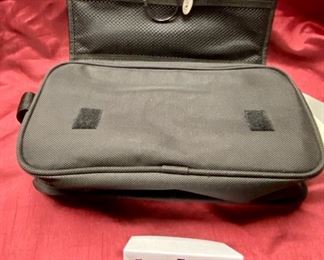 Lot 5107. $25.00 New Dakota Black Nylon Hanging Travel Kit  w/ Tags. Retailed $67.50	13"x7"x4"