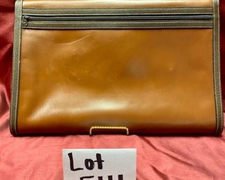 Lot 5111.$150.00   Vintage Mark Cross Tan Leather Envelope Portfolio. Made in Italy  16" W x 11" H x 1" D. Similar one sold on eBay Feb. 1st for $295 Best Offer Accepted.