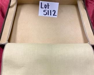 Lot 5112. $52.00 Light Brown Pebble  Leather Briefcase w/locks. Tan Leather Interior (Interior Zips are rough to pull). Excellent Condition and nice interior compartment.  16.5" W x 12" D x 4" H