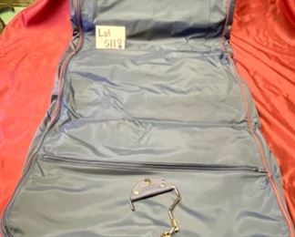 Lot 5118A/B. $50.00 Set of 5 Vintage Totes Nylon Luggage. This lot includes a Garment Bag, 2-Action Bag (18"x9"x9"), Shoulder Bag (14"x11"x7"), Tote Bag (10"x7"x2")