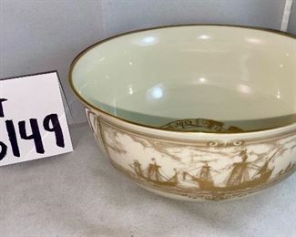 Lot 5149. $48.00. We the People Pewter Eagle on Wood Base w/placard (5.5" H x 4" W).  Lenox Commenorative Bowl "The Discovery of America" Christopher Columbus 8.5" diameter  x 4" H