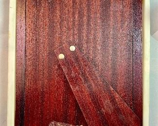 Lot 5154. $46.00. Belleek Ireland Trio. Includes: Small Shamrock Plate (7.25"dia), a sweet Marriage Blessings  Plate (8.5"),  and a Shamrock Picture Frame with a wood backing and 5x7" opening. 