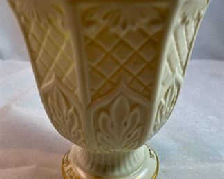 Lot 5156. $30.00. This lot includes a 4.5" round Wedgewood Star of David Star pin plate, and a Lenox Kiddush Cup (4.5"hx3.5" dia) with an octagonal edge.