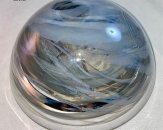 Lot 5159. $35.00. Kosta Boda "Atoll" Smoky Art Glass Bowl in gray by Anna Ehrner w/box. 3"h x 7"w opening has a 4.5" dia. Have 1 remaining (one box is for an aqua atoll bowl, not the gray).