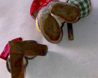 Lot 5164. $12.00. A Lot of Really Cute small figures and miniatures.  Two rock people (skier and hiker), a duck, owls, and a bear (all about 1-1.5"high). Wood stand not included. 