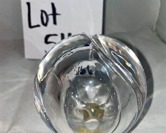 Lot 5166. $88.00. Tennis: The game where love measures nothing! This lot is made up of a mix for apres the match. A pewter Kelermes from Sheffield 6oz hip flask with a Tennis player, and 6 vintage Ashby tennis low ball glasses will help things get started, then admire an Orrefors crystal tennis ball 3.5"dia. 