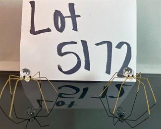 Lot 5172. $40.00. Swarovski Crystal Memories Lady Bug necklace and 2 fun crystal spiders.  The necklace comes in a gift box and has a Swarovski Branded 20" chain