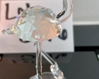 Lot 5176. $45.00. Beautiful Vintage Crystal Zoo Flamingo, 1987 signed by Olga Plom on crystal base w/2 small flowers 4.5"h x 2.5"d x 2"w . Swarovski signed 3" crystal toucan w/frosted bill and branch. SOOO cute!