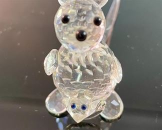 Lot 5180. $18.00. Crikey Mate! Here's our down-under deal! Crystal + pewter Koala in a tree, 2.5"x2.25"w. Super cute Kangaroo with her Joey (has been repaired) by crystal Zoo and lastly a cute airplane (can we call it a Qantas plane just because?) with a mirrored runway 3" long.  All sold as-is. 