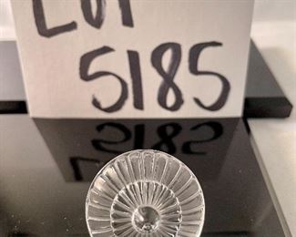 Lot 5184. $70.00.  Oh la la! A clear Lalique "Toupie" Spinning Top, is signed on the stem. We have 1 of the clear tops, includes a branded box and string suede bag. 1.25"h x 1.5"w.