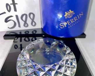 Lot 5188. $16.00ea. These beautiful Sperrin Crystal Paperweight/Desk Magnifier are beautiful.  Each comes with a box. We have 23 of these and they are priced to moooove!