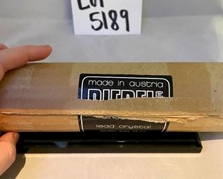 Lot 5188. $75.00. Pair of Reidel Crystal Pencils. They each have the vintage Reidel logo on the end. Comes with this sleeve, the logo on the end is the same logo on the end of the pens. Made in Austria Lead Crystal	8"w x 1"L