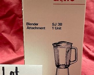 Lot 5194. $8.00ea. Sanyo Blender Attachment SJ3B (we have 13 of these available). 