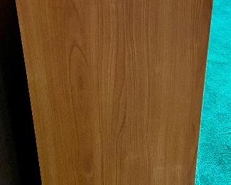 Lot 5211. $275.00   Teak Veneer 3 drawer Horizontal File Cabinet with Dividers in Drawers. Great storage and attractive  37.5" W x 15.75" D  x 38.75" H