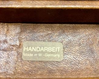 Lot 5217. $75.00 Traveler's Game Box for Magnetic Chess and Backgammon Set by Arti Medici.  Made in West Germany 9.5" L  x 7" W.  ART-Nr 25040 