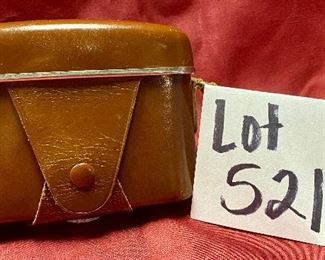 Lot 5219. $125.00  Contina Prontor SVS Zeis Iron Camera. Made in Germany with Brown Leather Case. Novicar-Anastig mat Lens 1:28, 5=45mm