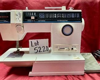 Lot 5220.   $75.00. Singer Electronic Control Model #4562. With Pedal & Power Cord. Great Condition, tested and working. 