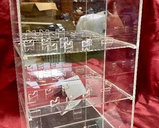 Lot 5222. $125.00. Rare Vintage Pelikan Pen Plexiglas Display Case with Lock and Key.  3 shelves for display of Pelikan products. 10" W x 6" D  x 18" H.  