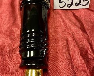 Lot 5225.  $90.00  Vintage 1984  Silver Crane Co. for ParkerPen Company.  Fountain Pens are Hot right now.  Very Cool Fountain Pen Display, Black & Gold. Ceramic with Strorage.  Great display for a pen collector! 	14" L  x  3.5" W x 3.5" H