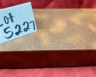 Lot 5227. $95.00. Retired Cross Jet Black Double Base Desk  Set, 10k Gold Filled Pen and Pencil. #5205 in Original Box.