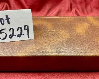 Lot 5229. $125.00  Vintage Cross Double Desk Set #5226 with Select Walnut and Leather. 10k Gold Filled Pen and Pencil.  Beautiful set, like new condition.  Original Box.