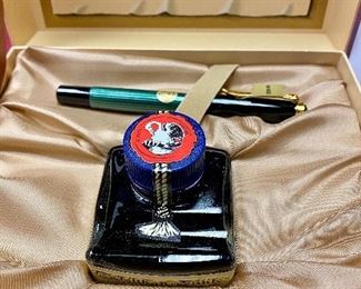 Lot 5230. $185.00.  Ultra Rare New Old Stock Pelikan M400 Green Fountain Pen & Vintage In Well.  Gunther Wagner in Presentation Box with Pelikan Ink and original paperwork.  Selling on eBay in January 2021 for $269.00 plus shipping.