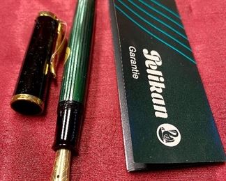 Lot 5230. $185.00.  Ultra Rare New Old Stock Pelikan M400 Green Fountain Pen & Vintage In Well.  Gunther Wagner in Presentation Box with Pelikan Ink and original paperwork.  Selling on eBay in January 2021 for $269.00 plus shipping.