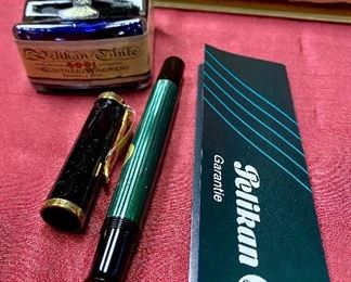 Lot 5230. $185.00.  Ultra Rare New Old Stock Pelikan M400 Green Fountain Pen & Vintage In Well.  Gunther Wagner in Presentation Box with Pelikan Ink and original paperwork.  Selling on eBay in January 2021 for $269.00 plus shipping.