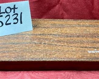 LOT 5231B. Schaeffer JC1 (Jet Crystal) Desk Set. The Premium Collection Pen Set. Beautiful Acryllic Black with Brown magnetic pen stand