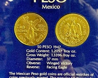 Lot 5235. $125.00  Very Impressive Gold Bullion Coin Display. Coins Shown as Display Replicas. Display is plastic.