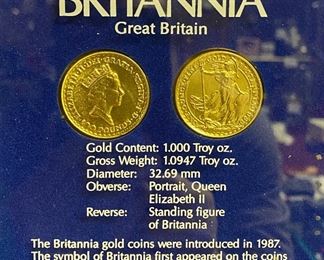 Lot 5235. $125.00  Very Impressive Gold Bullion Coin Display. Coins Shown as Display Replicas. Display is plastic.