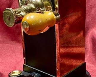 Lot 5240. $190.00  El Casca Espana Eibar 23K Gold Plate/Black Mechanical Pencil Sharpener. Super Cool.  Very Detailed made with precision in Spain, 6" H x 4.5" diameter  base. This one is in better shape than most pre-owned.  