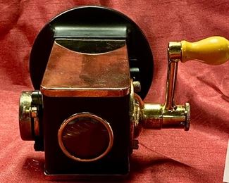 Lot 5240. $190.00  El Casca Espana Eibar 23K Gold Plate/Black Mechanical Pencil Sharpener. Super Cool.  Very Detailed made with precision in Spain, 6" H x 4.5" diameter  base. This one is in better shape than most pre-owned.  