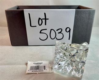 Lot 5039.  $18.00  New in Box.  Waterford Crystal Millennium Champagne Stopper. 4.5" H. We have only 4 Left!  Indicate how many you want when ordering.  Another sweet gift!