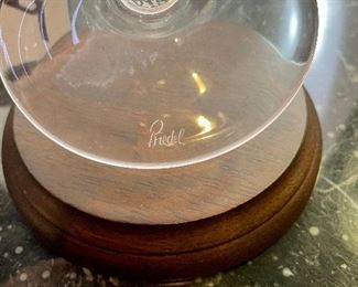 Lot 5197. $72.00. Set of 4 Reidel Wine glasses	9.75"t x 2.5" at the opening, with a box, the box says "Rioja" but not sure it matches the glasses. 