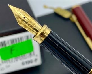 Pen Lot 5  $125.00  New Cross Signature Series #6106-F Burgundy Lacquer Fountain Pen with case and cartridge	